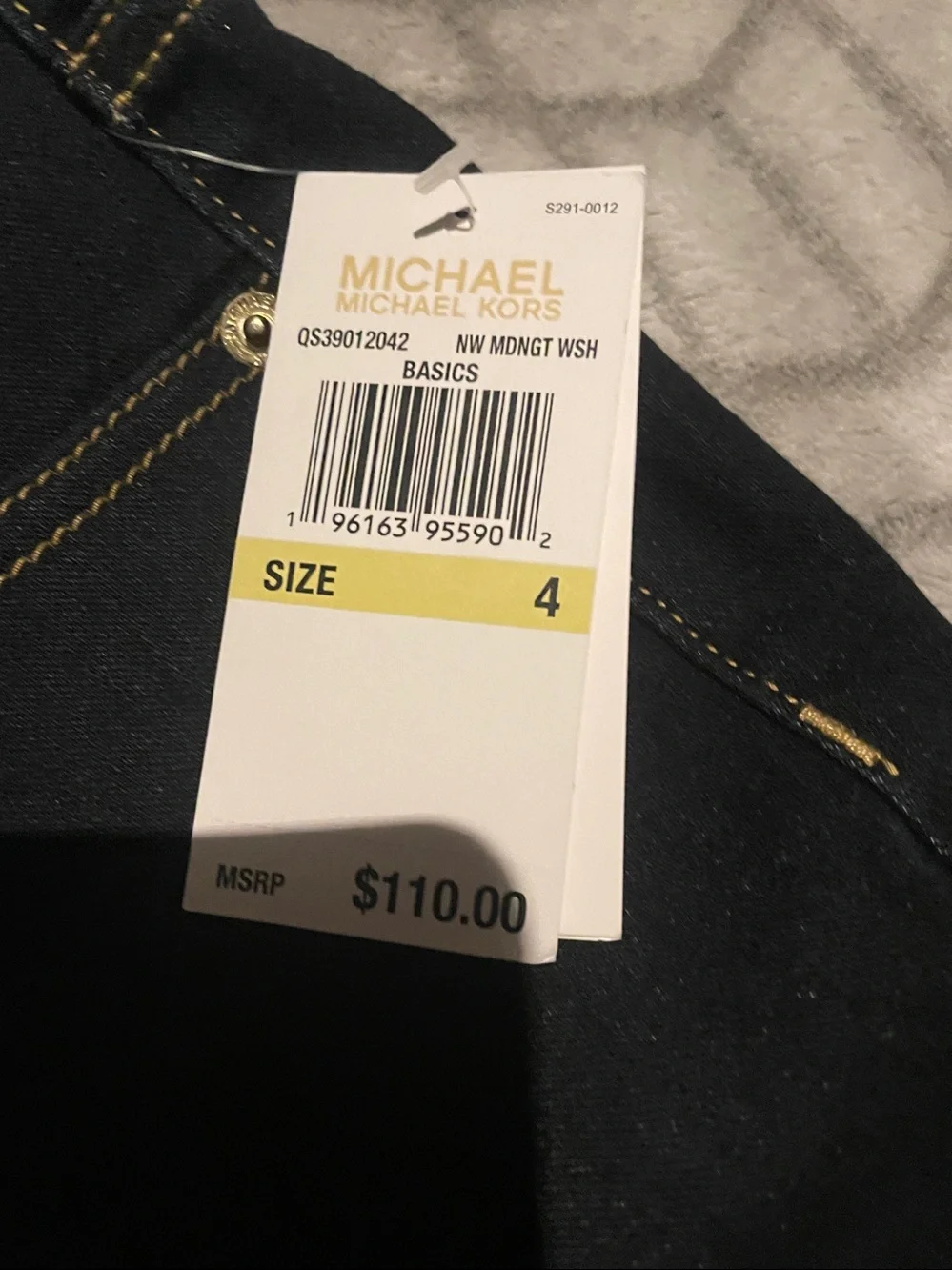MICHAEL KORS Black Cropped Jeans with Rolled Cuff Detail